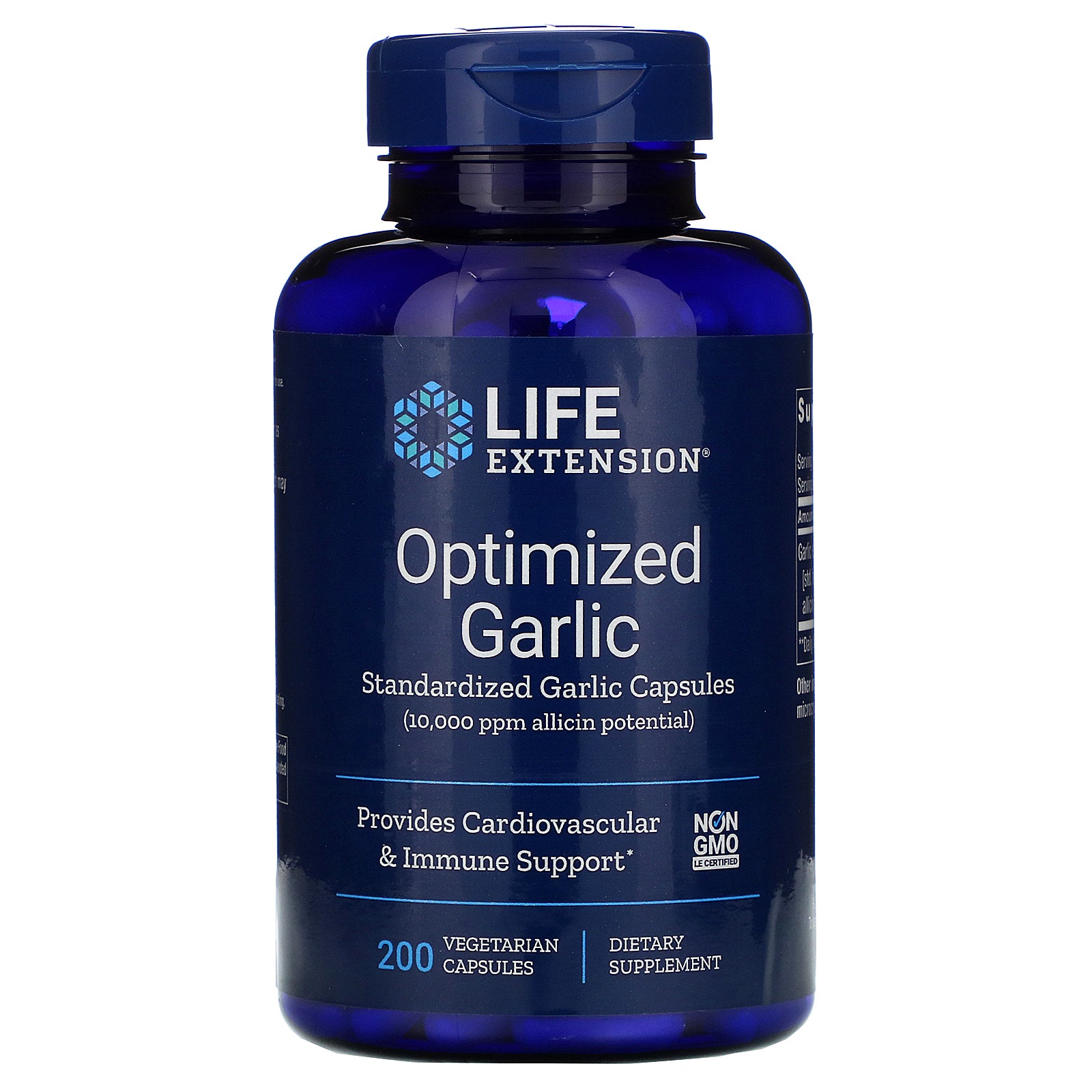 Life Extension, Optimized Garlic, Standardized Garlic Capsules, 200 Vegetarian Capsules
