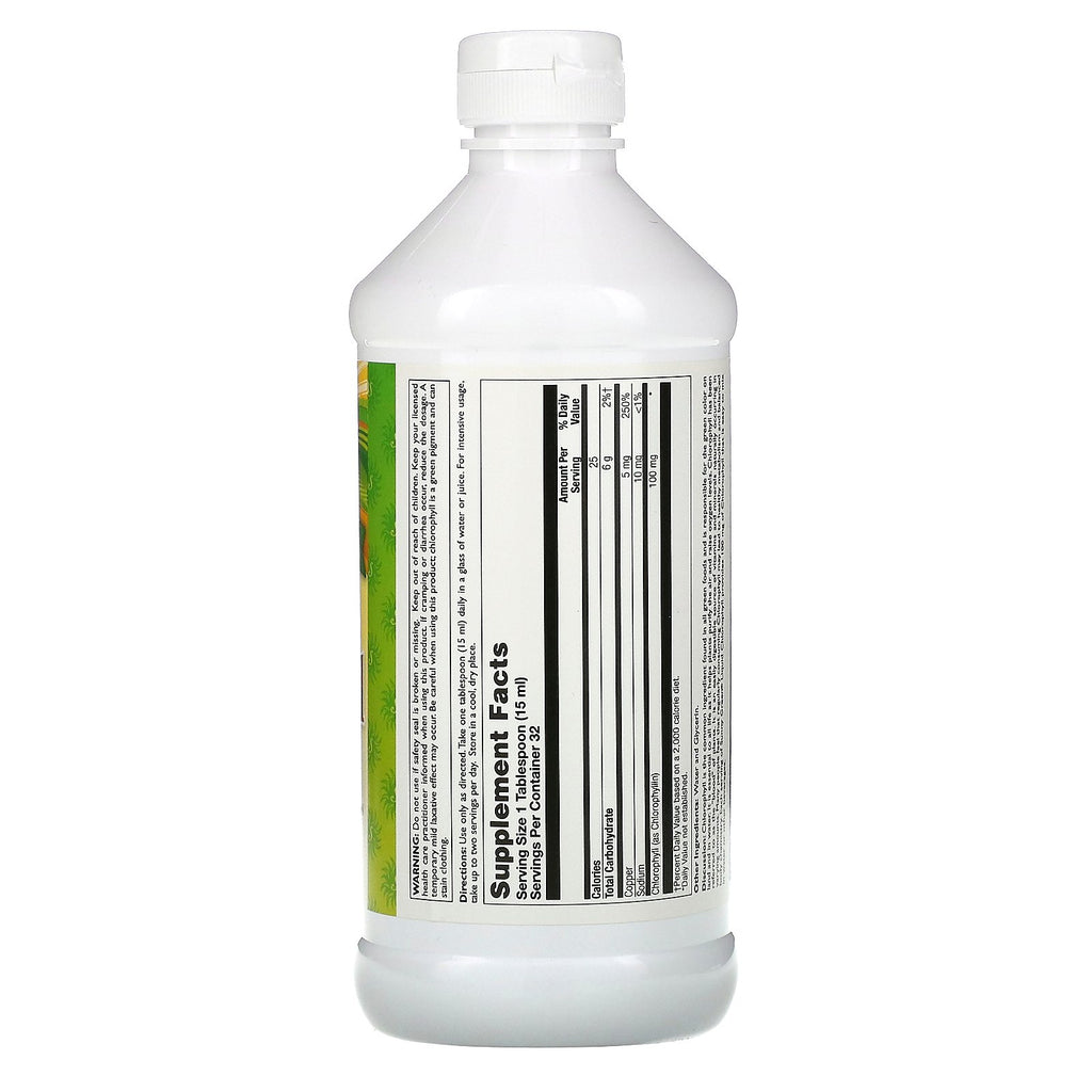 Sunny Green, flydende klorofyl, uden smag, 100 mg, 16,2 fl oz (480 ml)