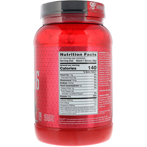 BSN, Syntha-6 Isolate, Protein Powder Drink Mix, Chocolate Milkshake, 2.01 lb (912 g)
