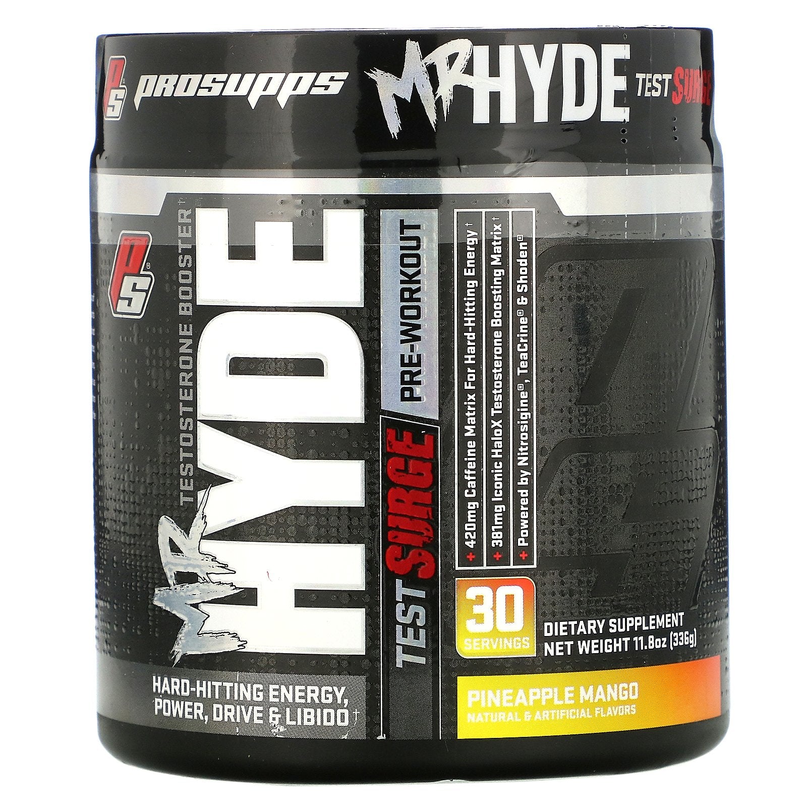 ProSupps, Mr. Hyde, Test Surge, Testosterone Boosting Pre-Workout, Pineapple Mango, 11.8 oz (336 g)