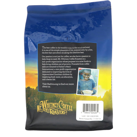 Mt. Whitney Coffee Roasters, tostado francés, tostado oscuro, café en grano entero, 12 oz (340 g)