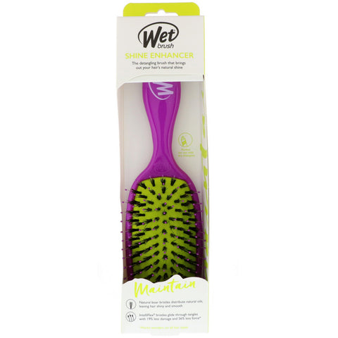 Wet Brush, Shine Enhancer Brush, Maintain, Lilla, 1 børste
