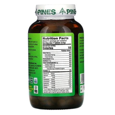 Pines International, Byggræs, 500 tabletter