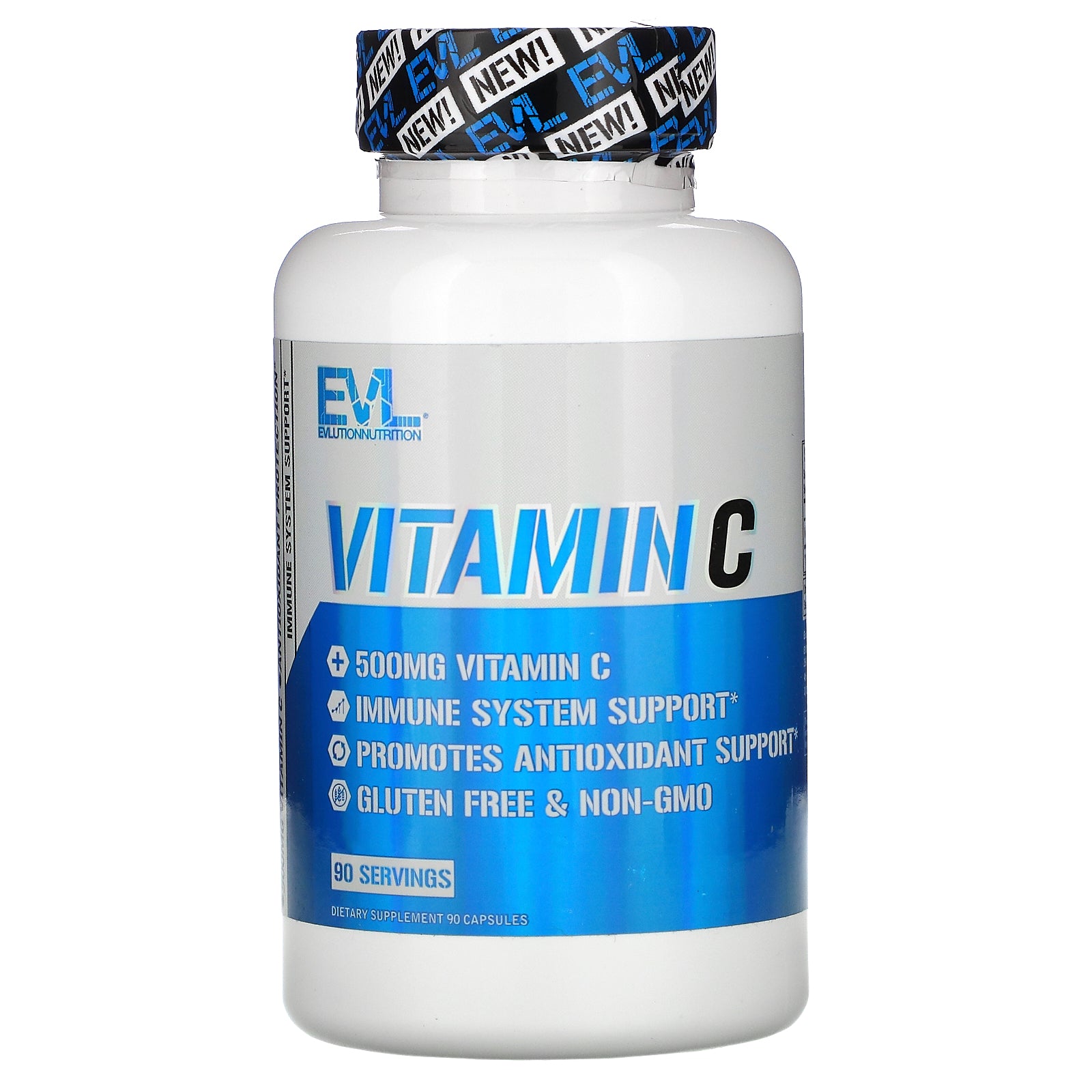 EVLution Nutrition, Vitamin C, 500 mg, 90 Capsules