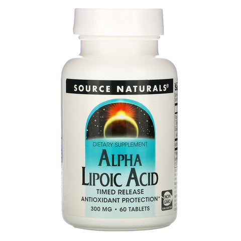 Source Naturals, Alpha Lipoic Acid, Timed Release, 300 mg, 60 Tablets