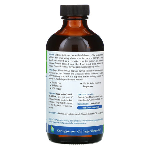 Earth's Care, Sweet Almond Oil, 8 fl oz (236 ml)
