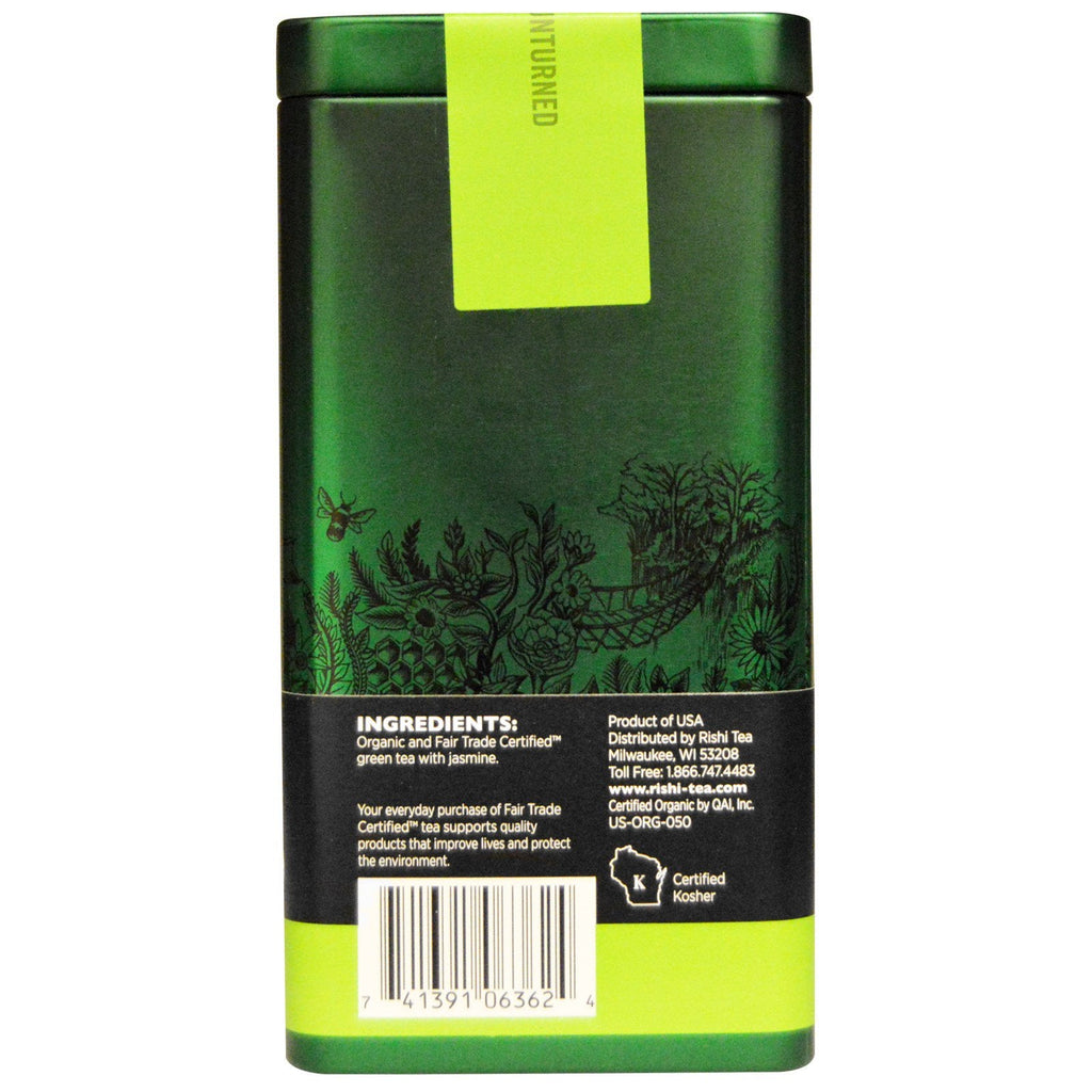 Rishi Tea, té verde de hojas sueltas, jazmín, 55 g (1,94 oz)