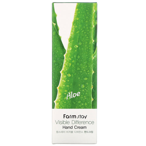 Farmstay, Crema de manos Visible Difference, Aloe, 100 g