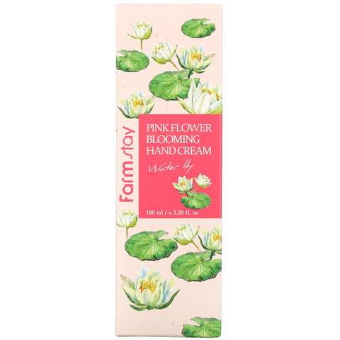 Farmstay, Pink Flower Blooming Hand Cream, Water Lily, 3,38 fl oz (100 ml)