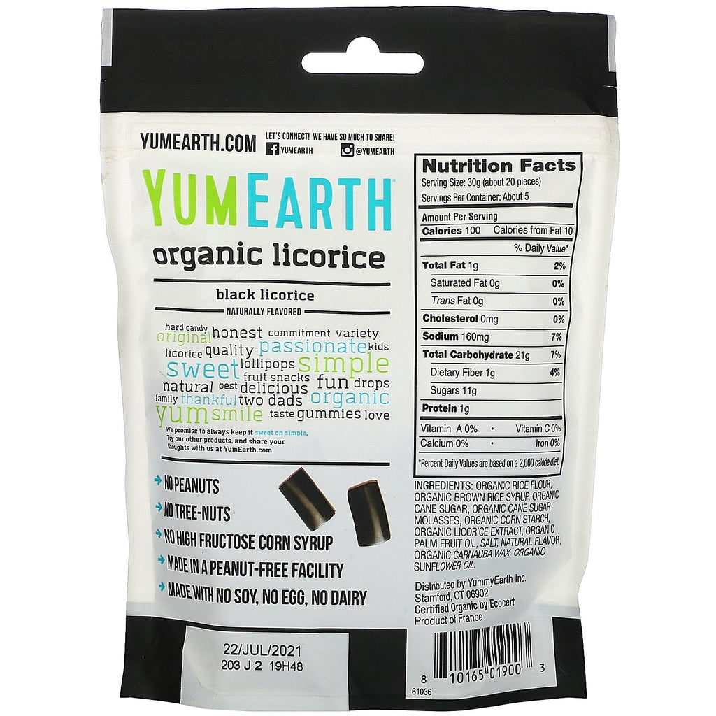 YumEarth,  Licorice, Black, 5 oz (142 g)