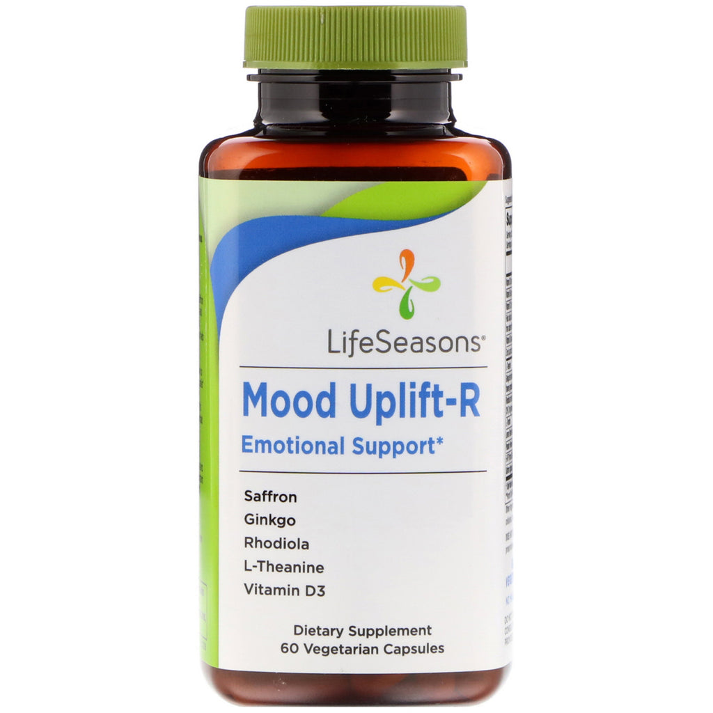 LifeSeasons, Mood Uplift-R Emotional Support, 60 Vegetarian Capsules