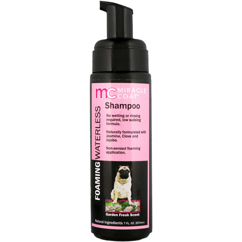 Miracle Care, Miracle Coat, Foaming Waterless Shampoo, For Dogs, Garden Fresh Scent, 7 fl oz (207 ml)