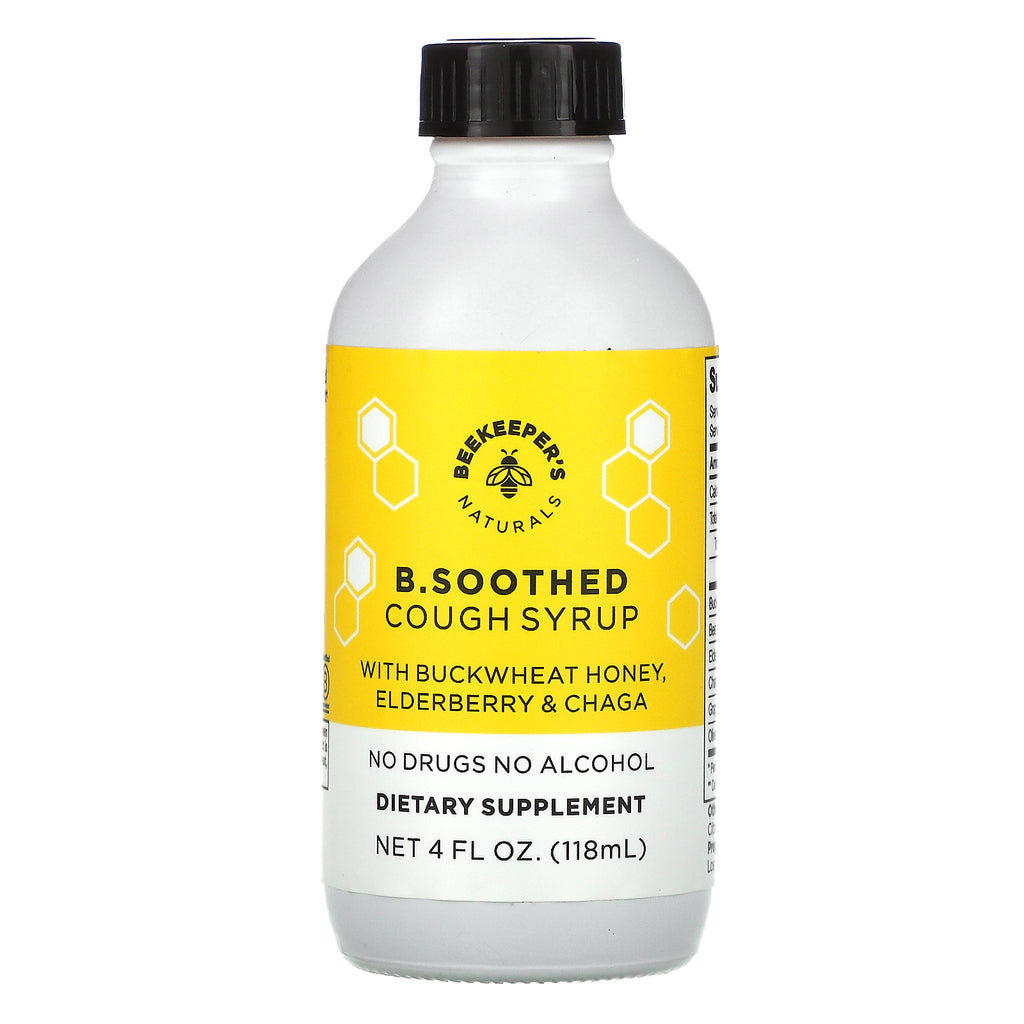 Beekeeper's Naturals, B. Soothed Cough Syrup, 4 fl oz (118 ml)