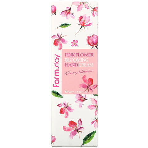 Farmstay, Pink Flower Blooming Hand Cream, Cherry Blossom, 3,38 fl oz (100 ml)