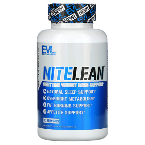 EVLution Nutrition, NiteLean, Nighttime Weight Loss Support, 30 Veggie Capsules