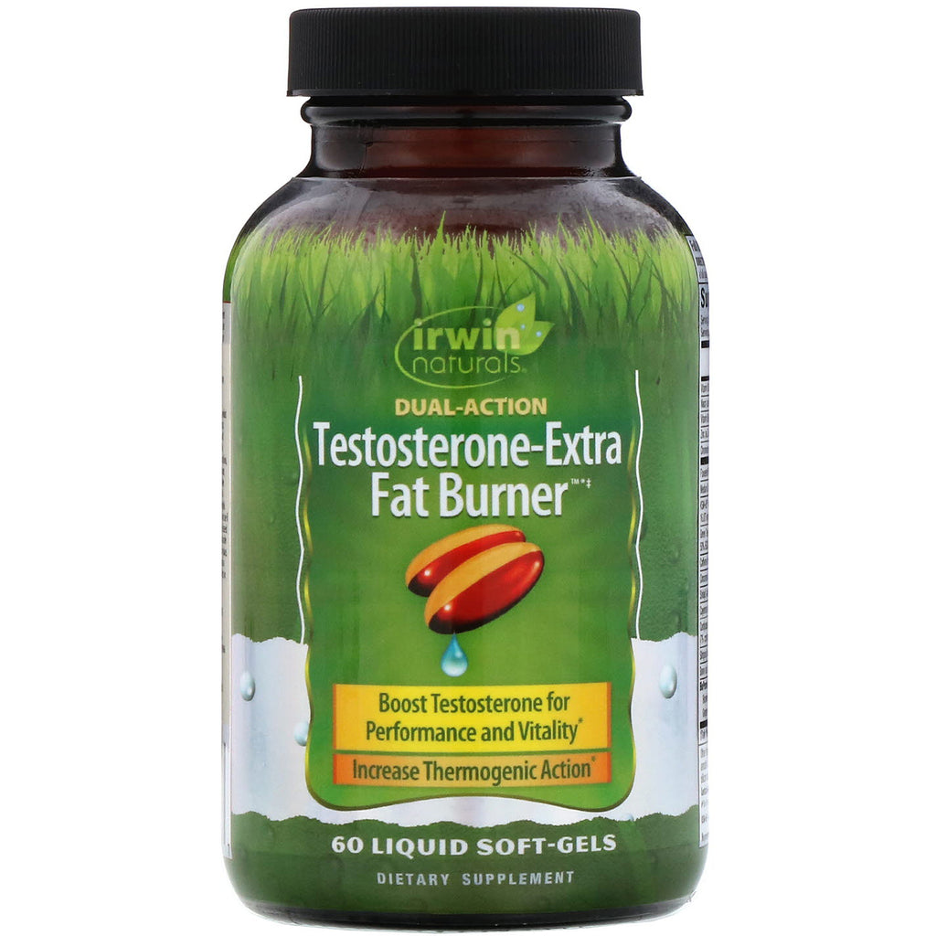 Irwin Naturals, Testosterone-Extra Fat Burner, 60 Liquid Soft-Gels