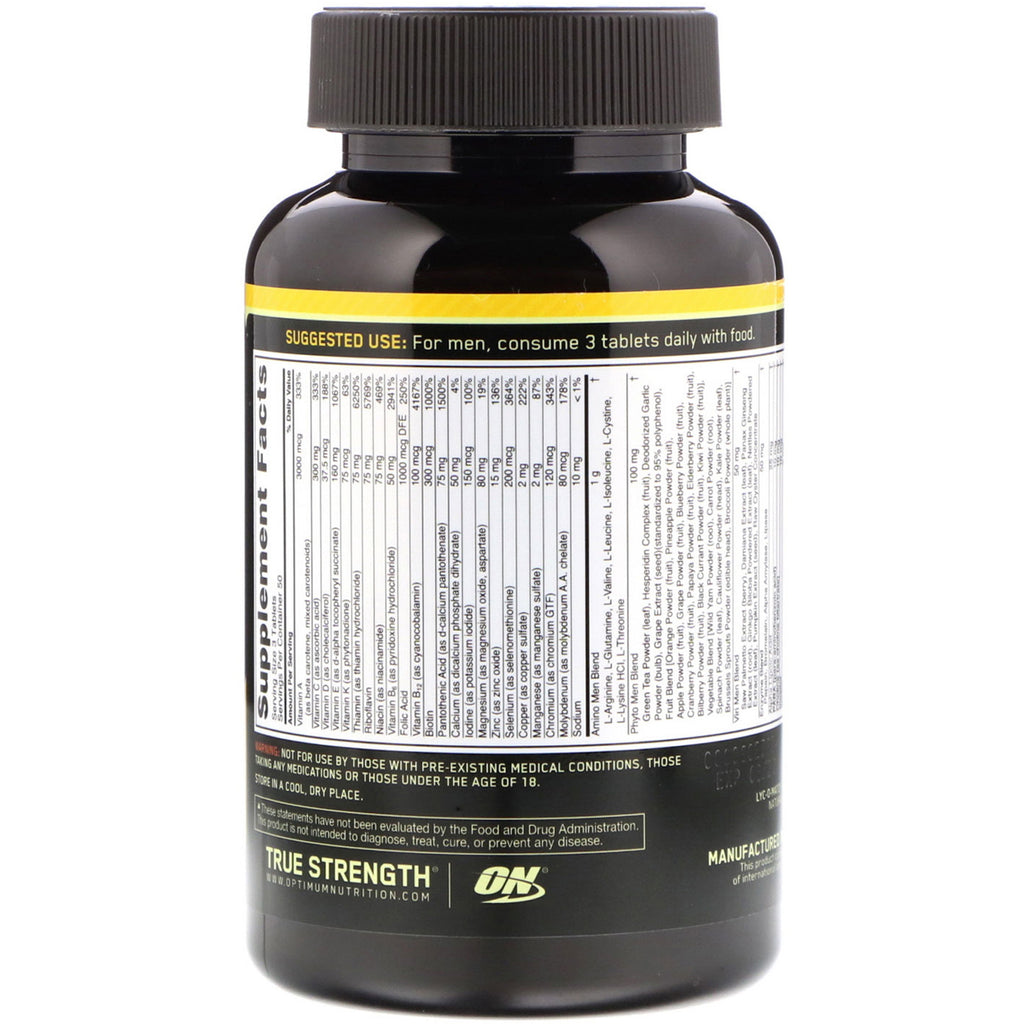 Optimum Nutrition, Opti-Men, 150 tabletas