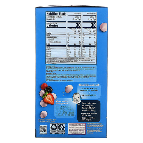 Gerber, Yogurt Melts, 8+ Months, Strawberry & Mixed Berries,  4 Packs, 1.0 oz (28 g) Each
