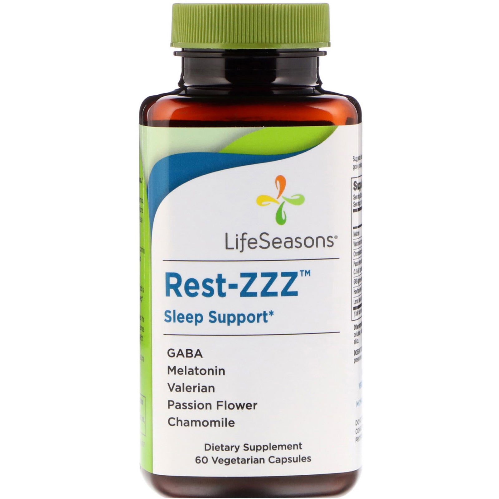 LifeSeasons, Rest-ZZZ Sleep Support, 60 Vegetarian Capsules