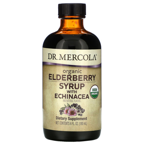 Dr. Mercola, Organic Elderberry Syrup with Echinacea,  6 fl oz (180 ml)