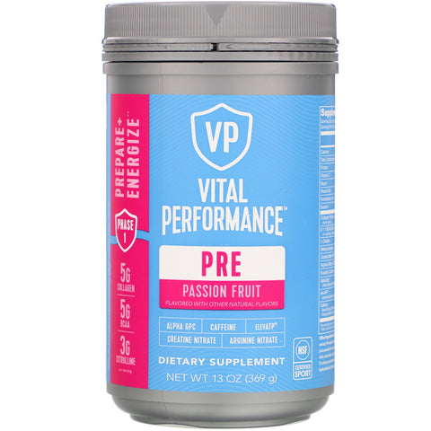 Vital Proteins, Vital Performance, Pre, Passion Fruit, 13 oz (369 g)