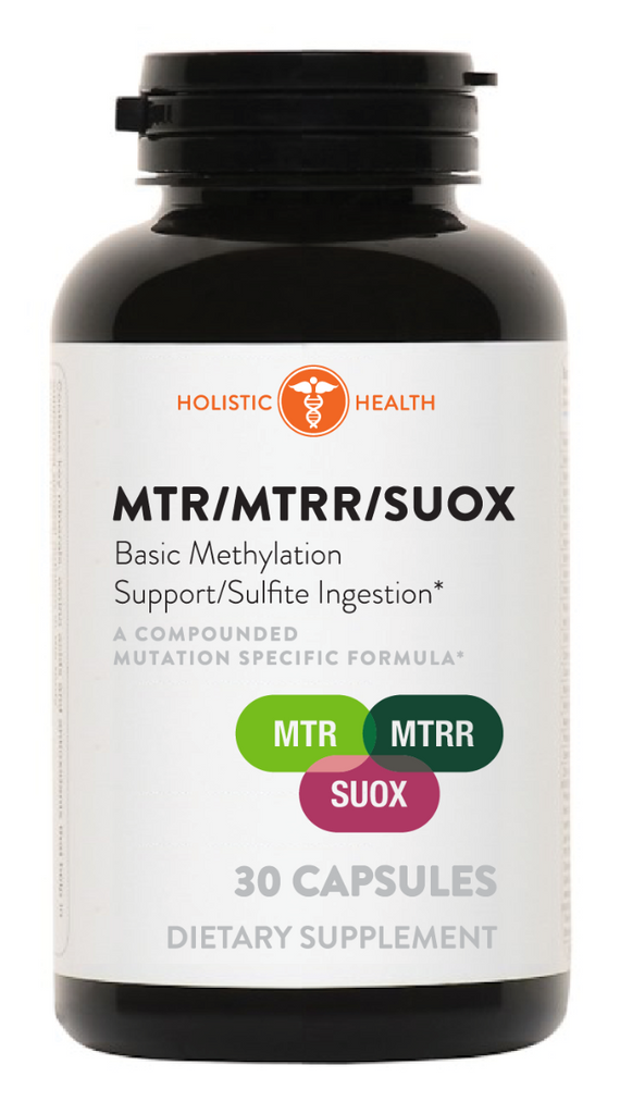 Holistic Health MTR / MTRR / SUOX - Soporte básico de metilación / Ingestión de sulfito 30 cápsulas