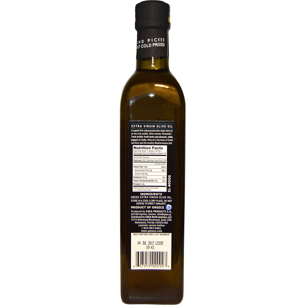 Gaea, Greek, Extra Virgin Olive Oil, 17 fl oz (500 ml)