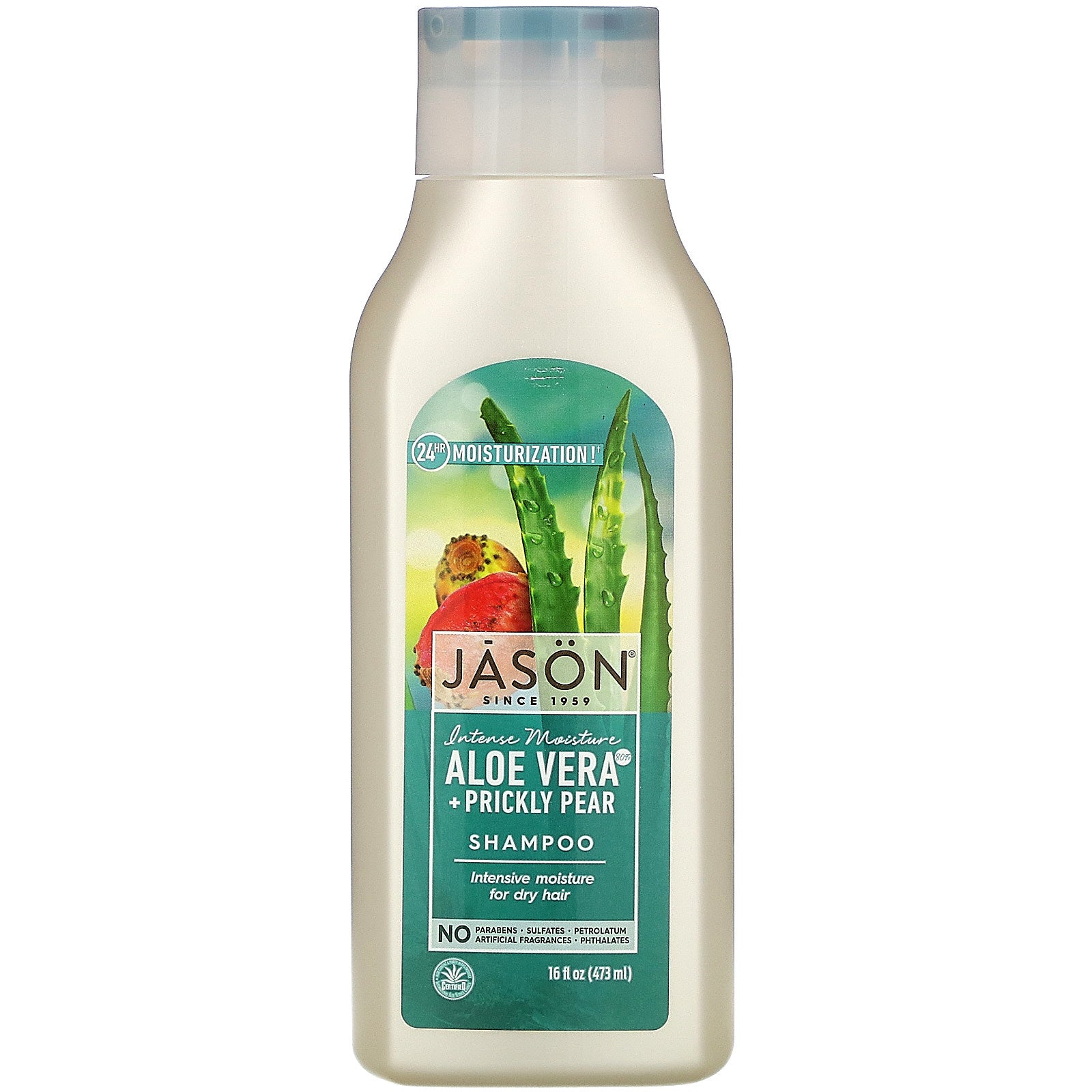 Jason Natural, Intensive Moisture Shampoo, Aloe Vera + Prickly Pear, 16 fl oz (473 ml)