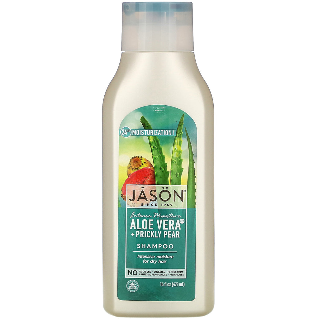 Jason Natural, Intensive Moisture Shampoo, Aloe Vera + Prickly Pear, 16 fl oz (473 ml)