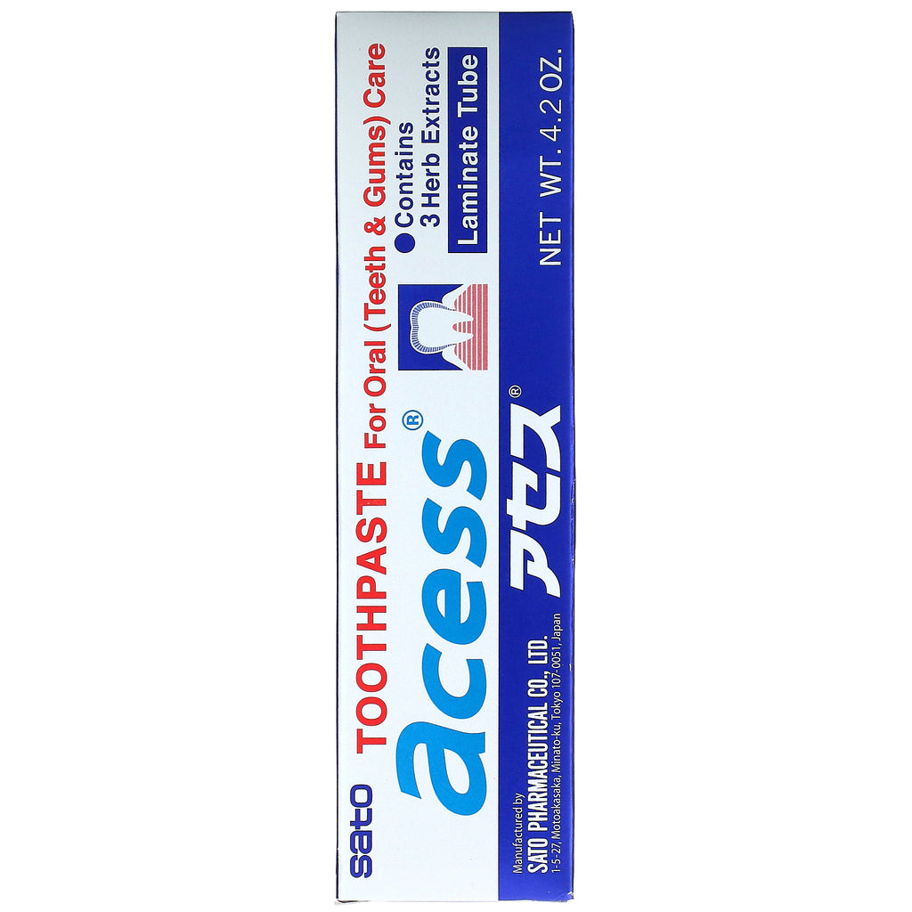 Sato, Acess, pasta de dientes para el cuidado bucal, 4,2 oz (125 g)