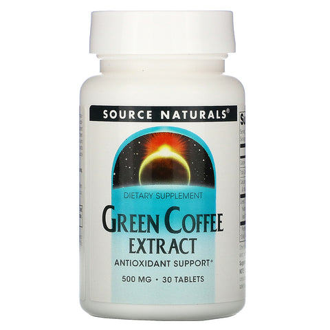 Source Naturals, Green Coffee Extract, 500 mg, 30 Tablets