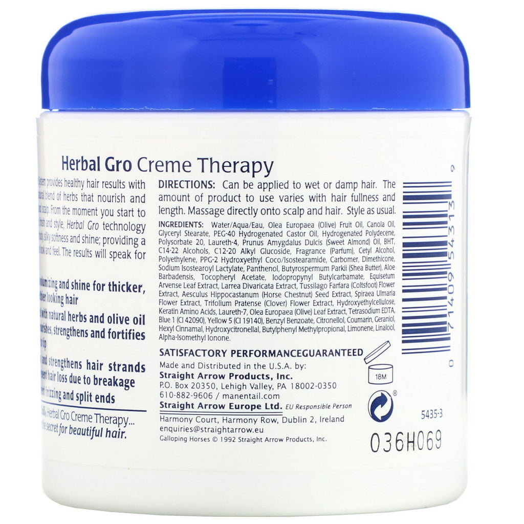 Mane 'n Tail, Herbal Gro, Leave-In Creme Therapy, 5,5 oz (156 g)