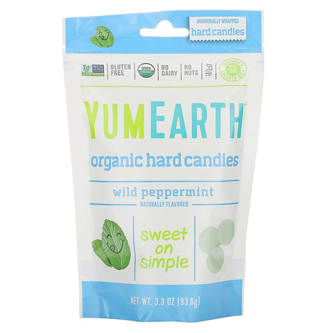 YumEarth, Organic Hard Candies, Wild Peppermint, 3.3 oz (93.6 g)