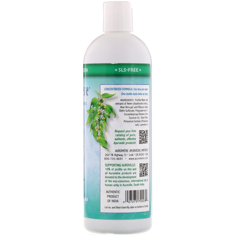 Auromere, ayurvedisk shampoo med Neem, Aloe Vera, 16 fl oz (473 ml)