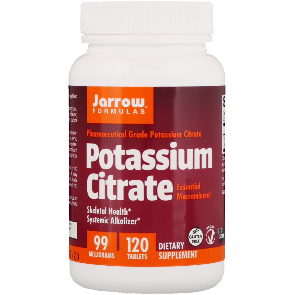 Jarrow Formulas, Potassium Citrate, Skeletal Health, 99 mg, 120 Tablets