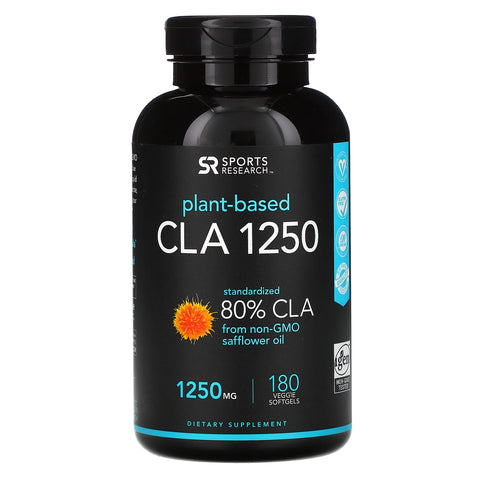 Sports Research, CLA 1250, 1,250 mg, 180 Veggie Softgels