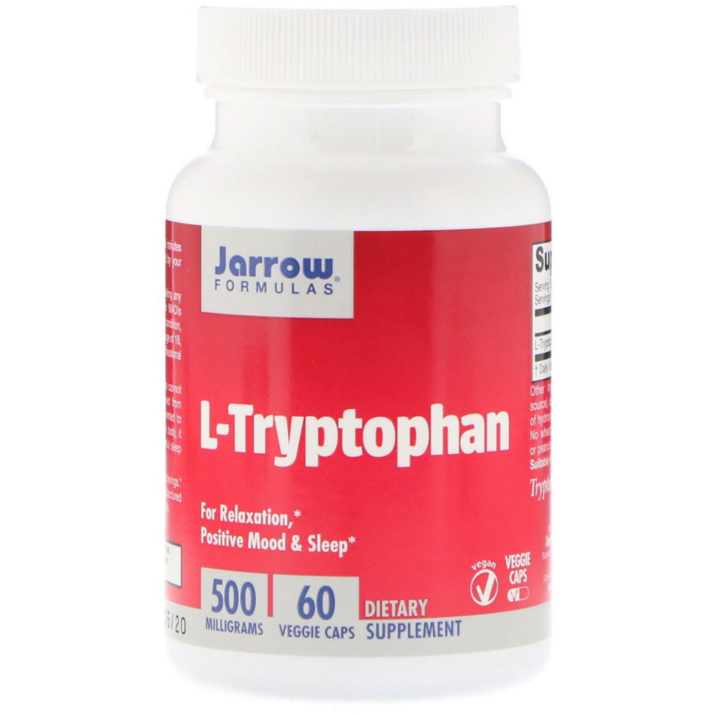 Jarrow Formulas, L-Tryptophan, 500 mg, 60 Veggie Caps