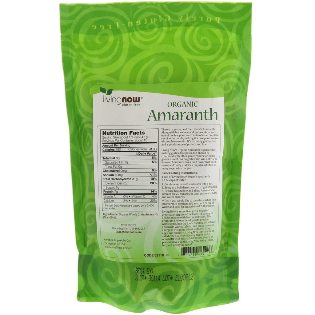 Now Foods, Amaranto, Grano Integral, 16 oz (454 g)