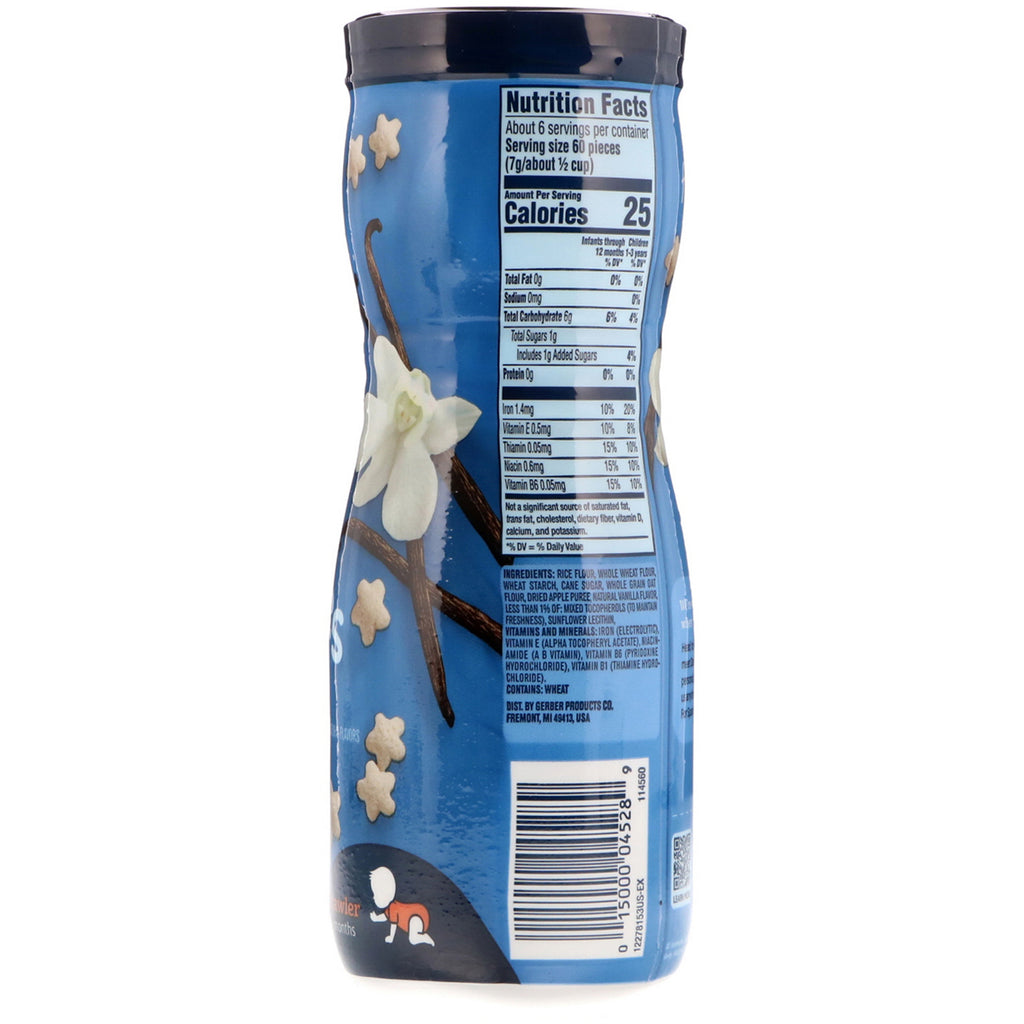 Gerber, Bocadillo de cereales Puffs, 8+ meses, vainilla, 42 g (1,48 oz)