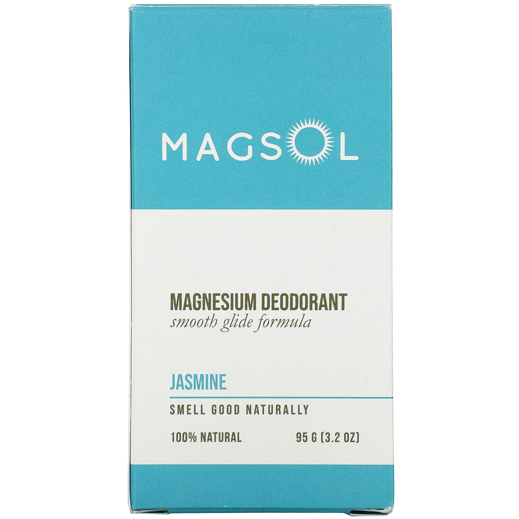 Magsol, Desodorante de magnesio, jazmín, 3,2 oz (95 g)