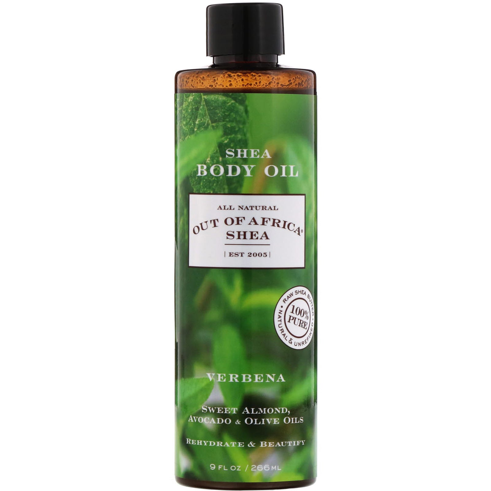 Out of Africa, Shea Body Oil, Verbena, 9 fl oz (266 ml)