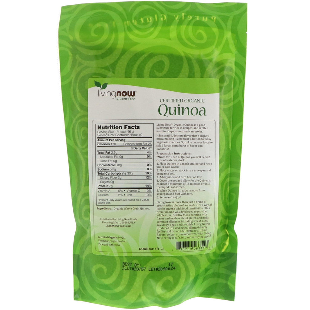 Now Foods, Quinoa, Fuldkorn, 16 oz (454 g)