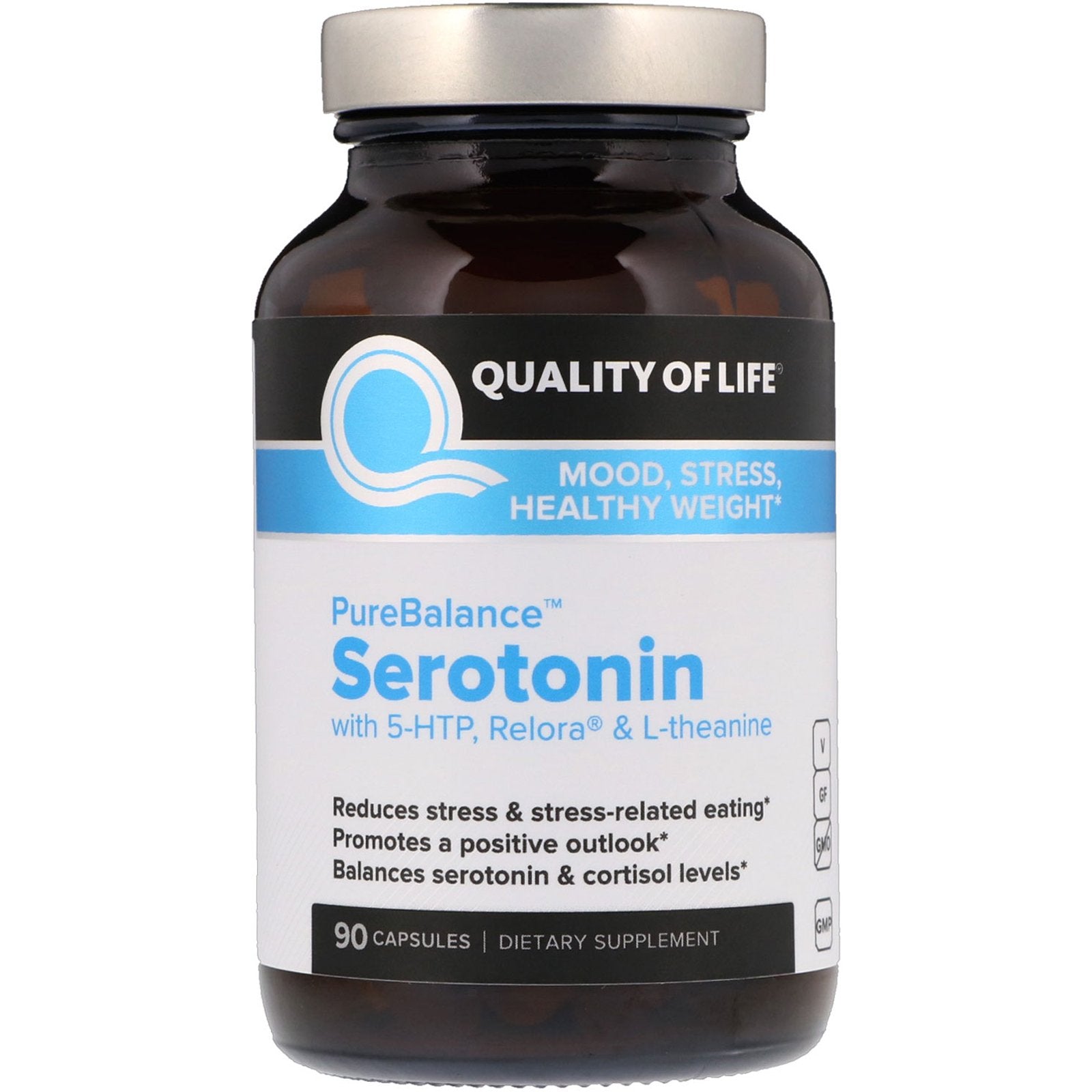 Quality of Life Labs, PureBalance, Serotonin, 90 Capsules