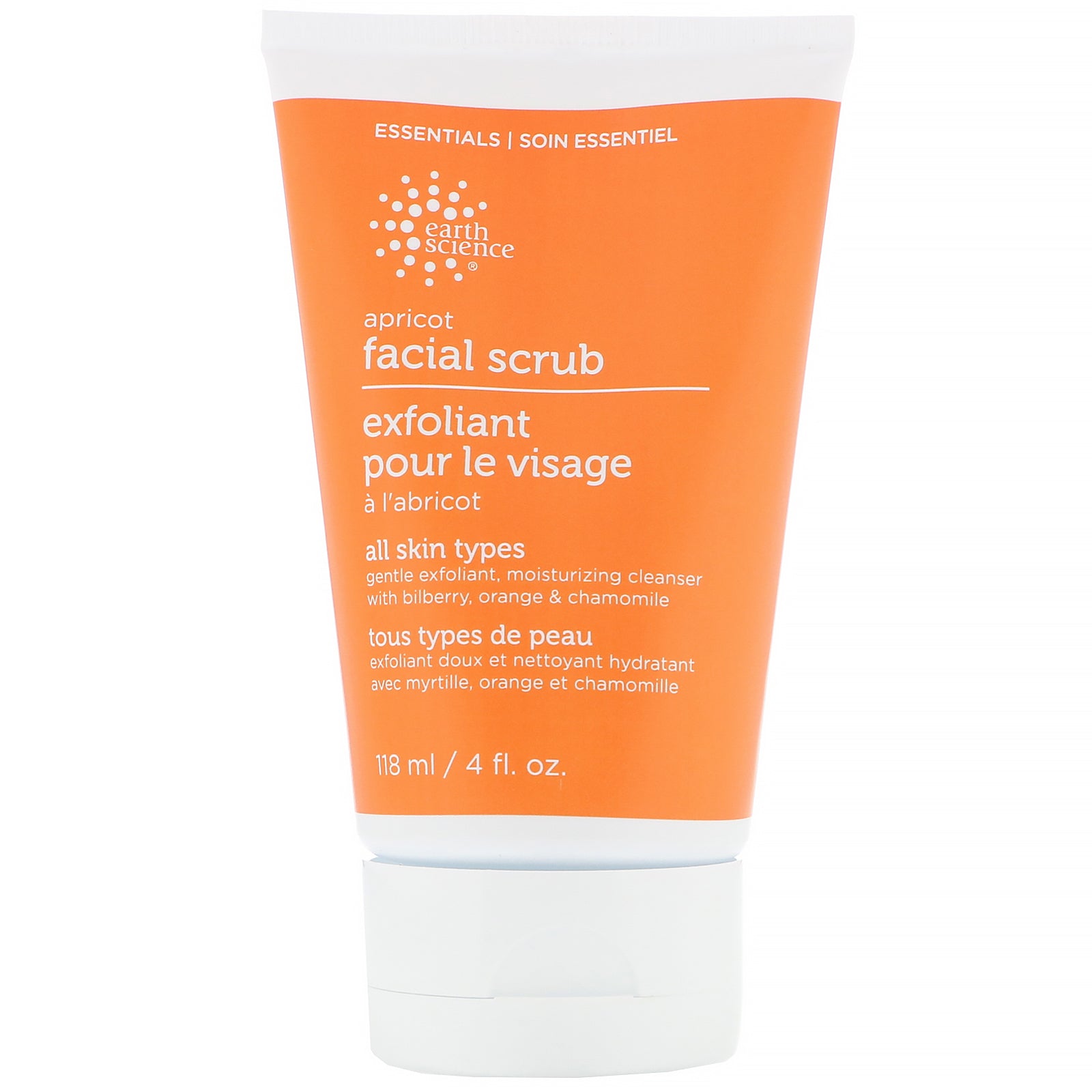 Earth Science, Facial Scrub, Apricot, 4 fl oz (118 ml)