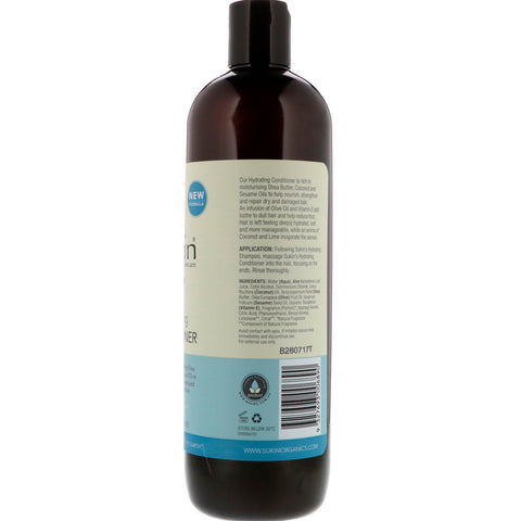 Sukin, Hydrating Conditioner, Dry and Damaged Hair, 16.9 fl oz (500 ml)