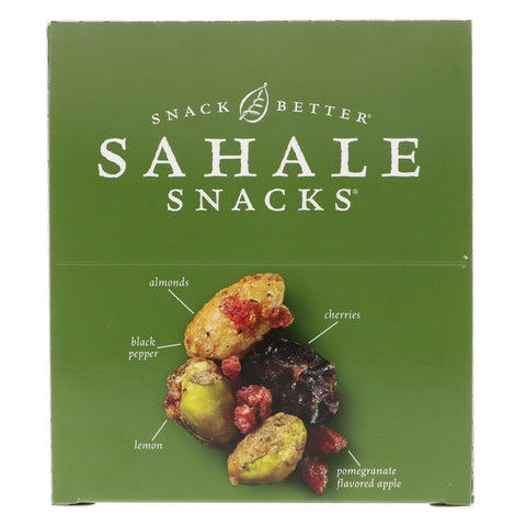Sahale Snacks, glaseret blanding, Pistacienødder med naturlig granatæblesmag, 9 pakker, 1,5 oz (42,5 g) hver
