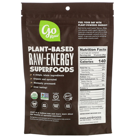 Go Raw, , Sprouted Cookie Crisps, Choco Crunch, 3 oz (85 g)