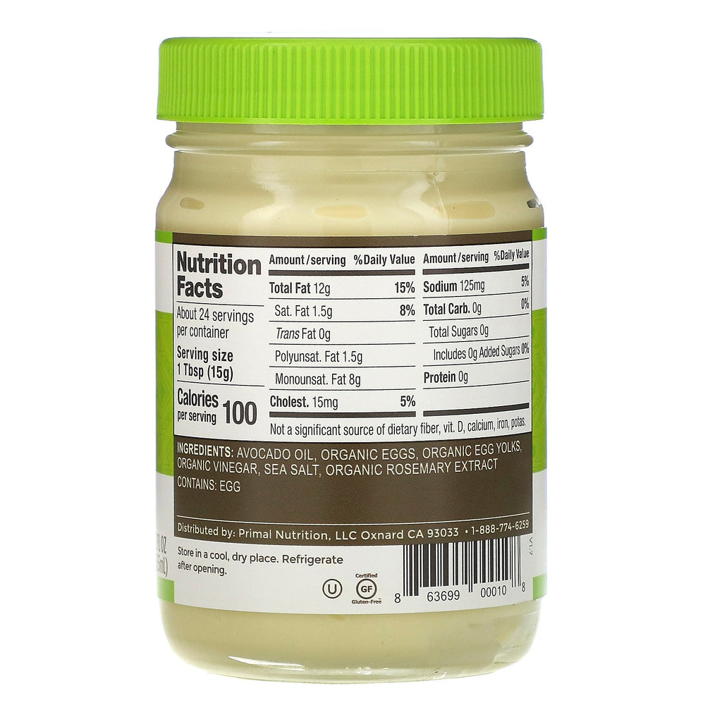 Primal Kitchen, Mayo med avocadoolie, 12 fl oz (355 ml)