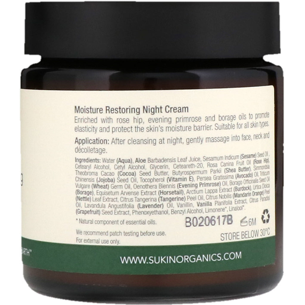 Sukin, Moisture Restoring Night Cream, 4,06 fl oz (120 ml)