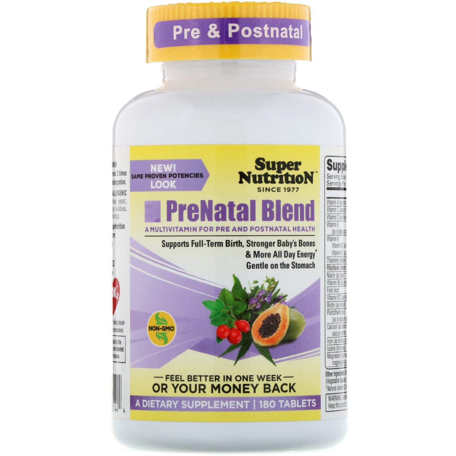 Super Nutrition, PreNatal Blend, 180 Tablets